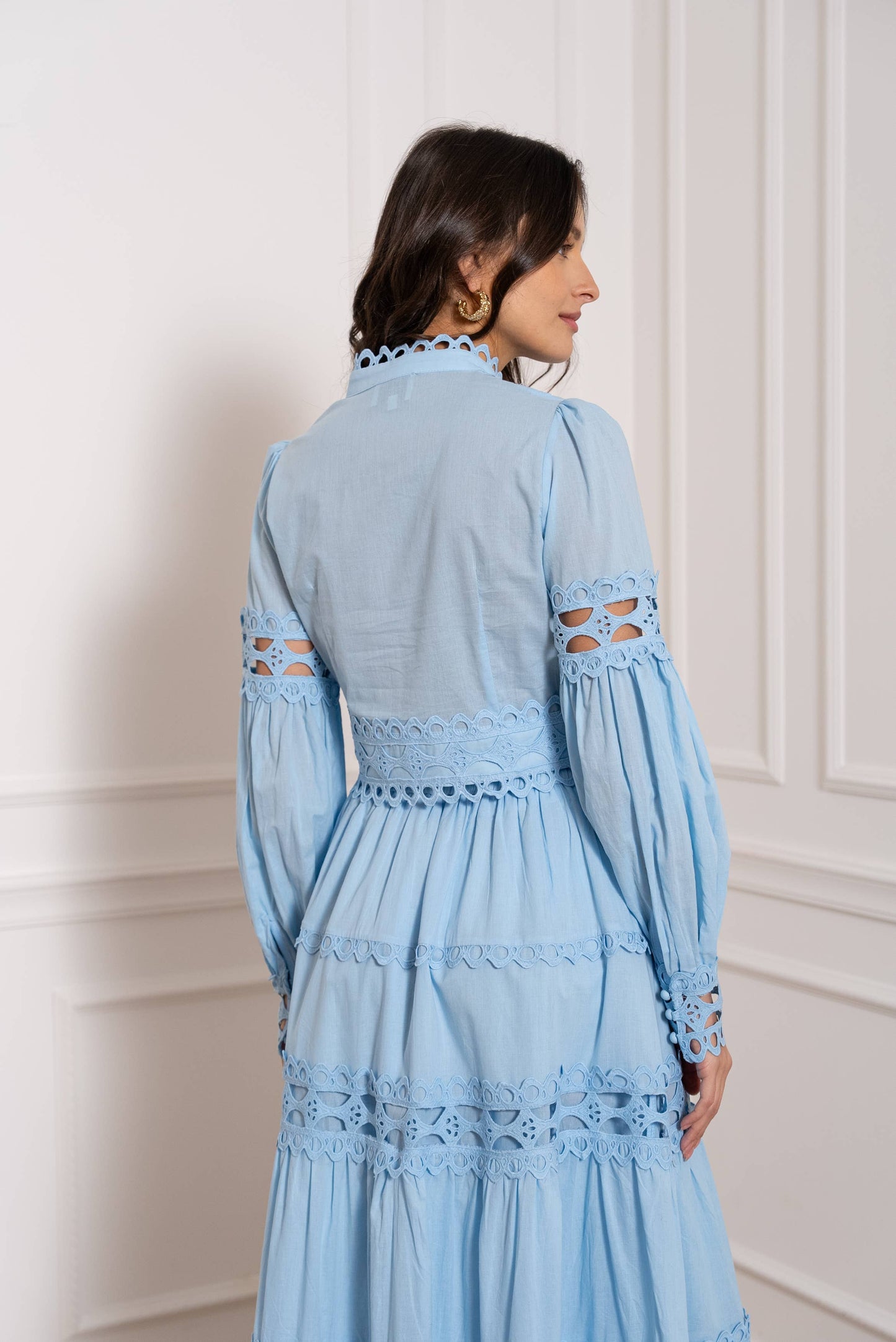 Chemise crop Ellie en coton ajouré - 81013