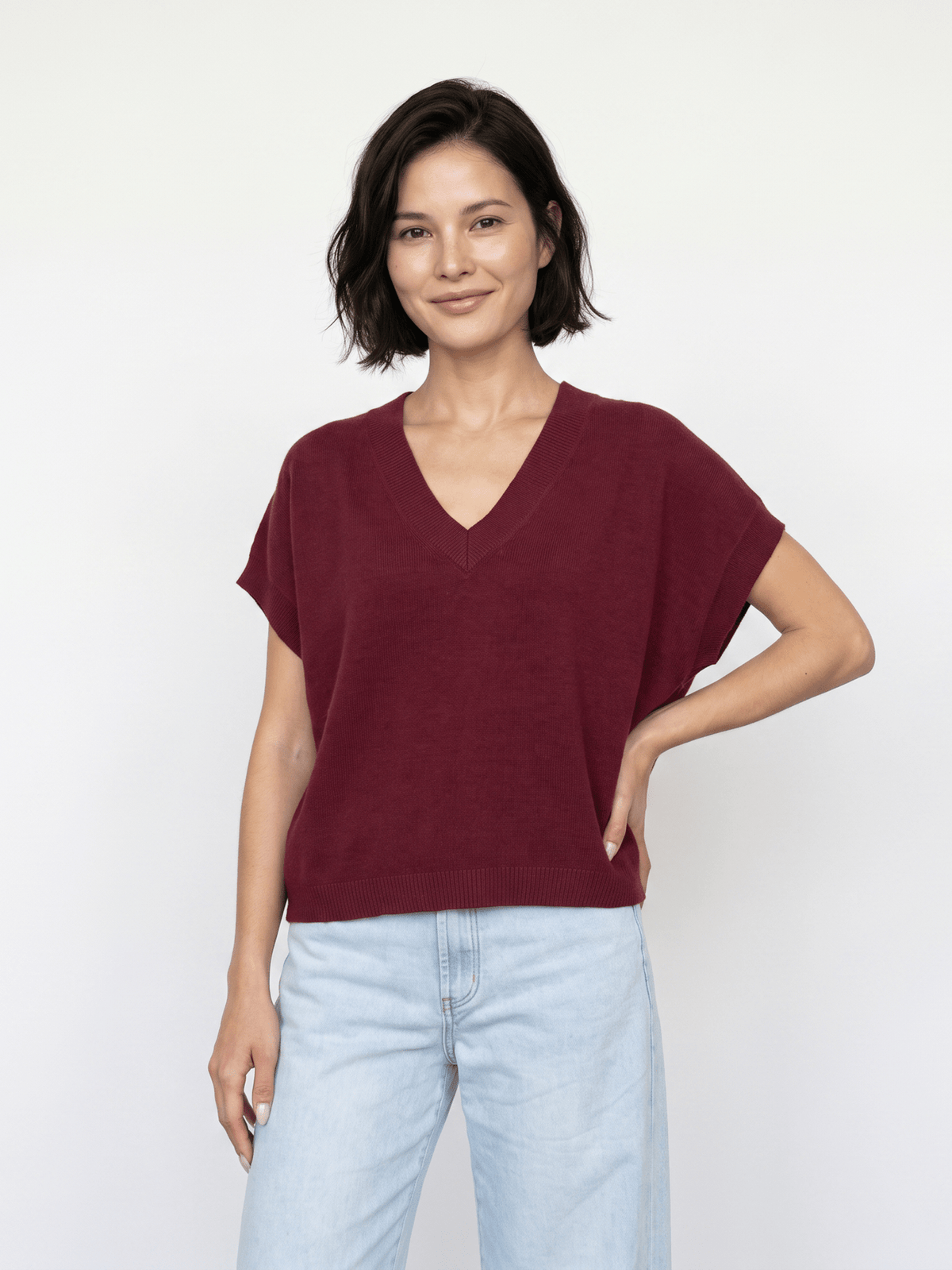 Pull ample col V HY26113