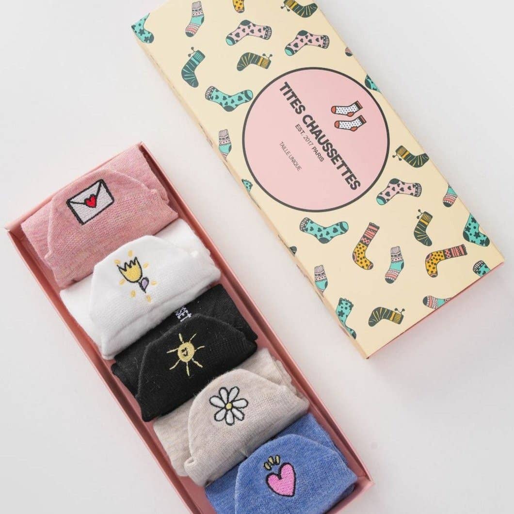 Lot de 5 Chaussettes Languette Printemps Femme I 35-41
