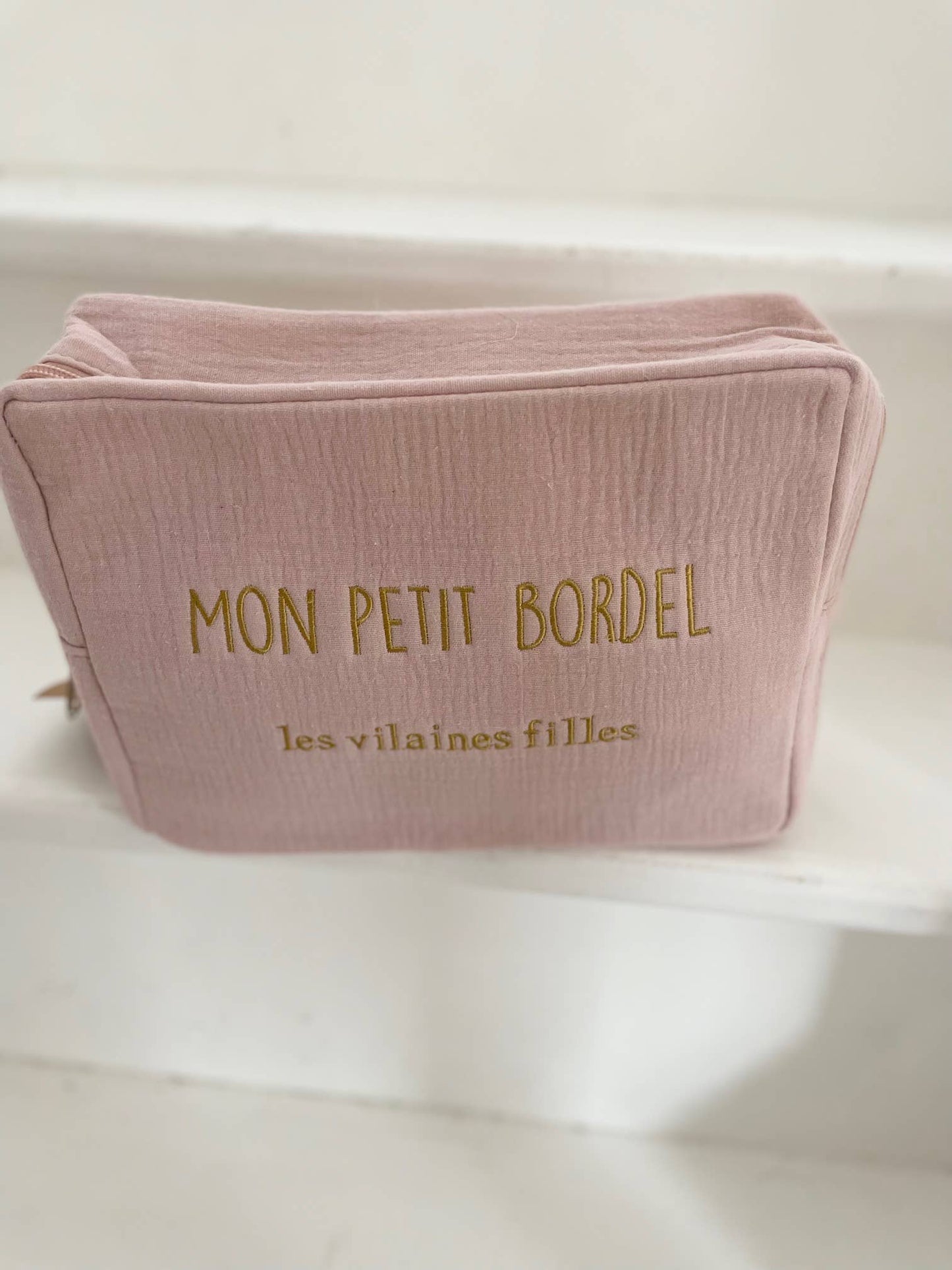 Grande trousse en gaze de coton "mon petit bordel"