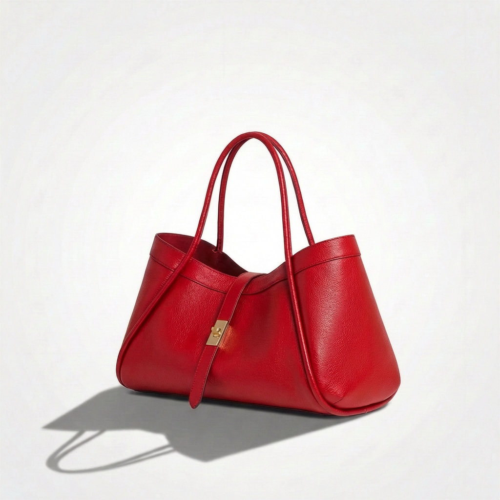 Le sac en cuir de taille moyenne allie élégance et praticité 34x20x15