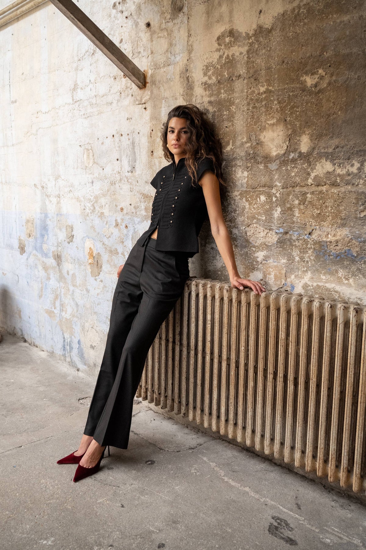 Pantalon droit chiné P999
