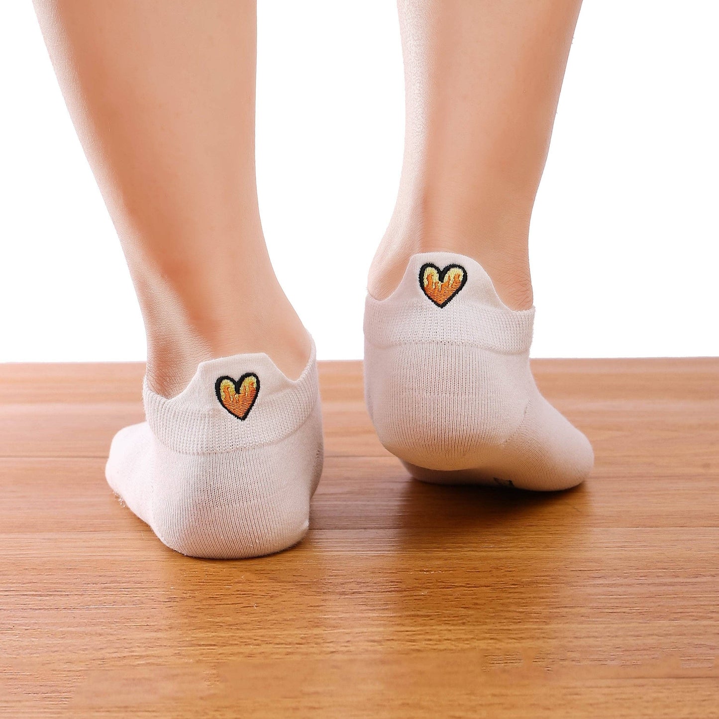 Lot de 5 Chaussettes Languette Cœur Femme I 35-41