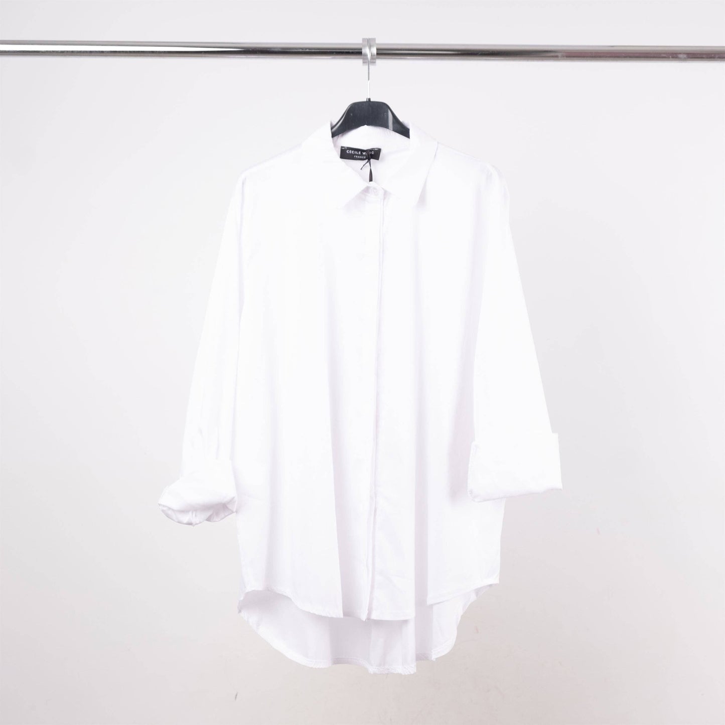 Chemise à patte invisible coupe droite – 12550320