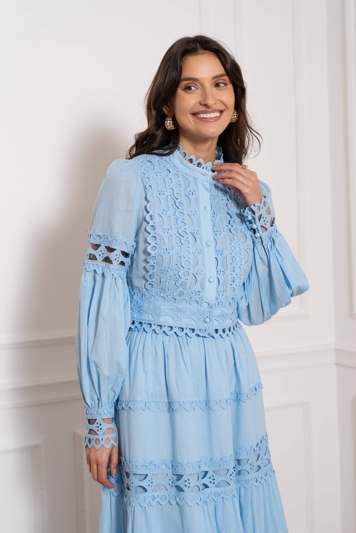 Chemise crop Ellie en coton ajouré - 81013