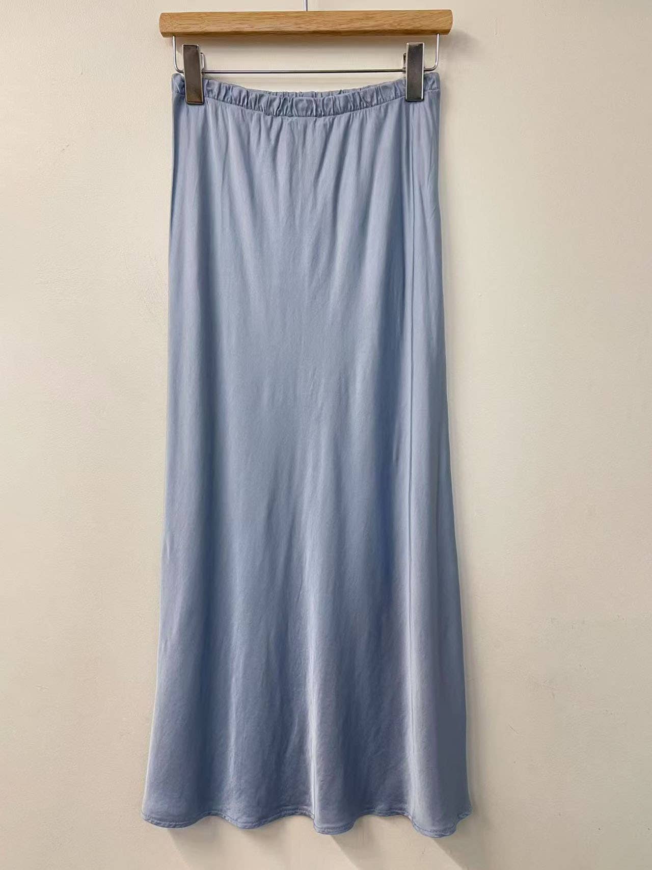 Jupe longue évasée avec taille élastique