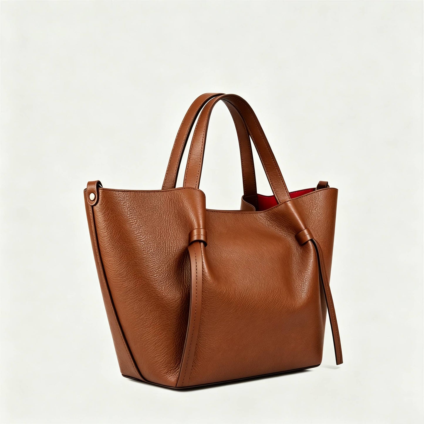 Sac à main et porté épaule en cuir grainé avec pochette intérieure