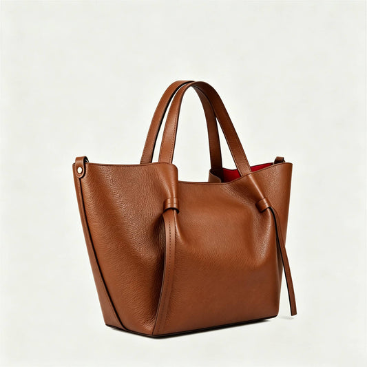 Sac à main et porté épaule en cuir grainé avec pochette intérieure