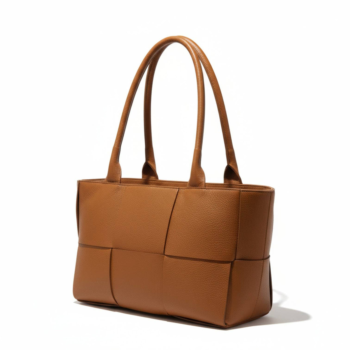 BELLA CLASSICA – Sac cabas en cuir Camel | Fabriqué en Italy