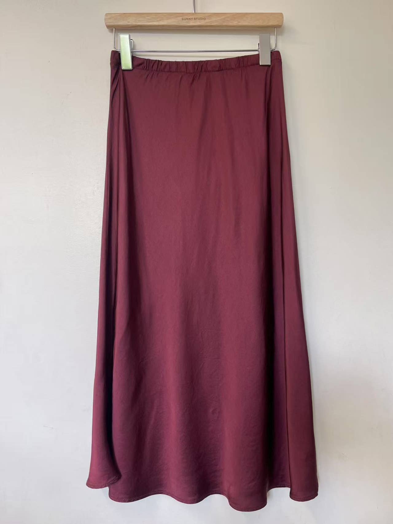 Jupe longue évasée avec taille élastique