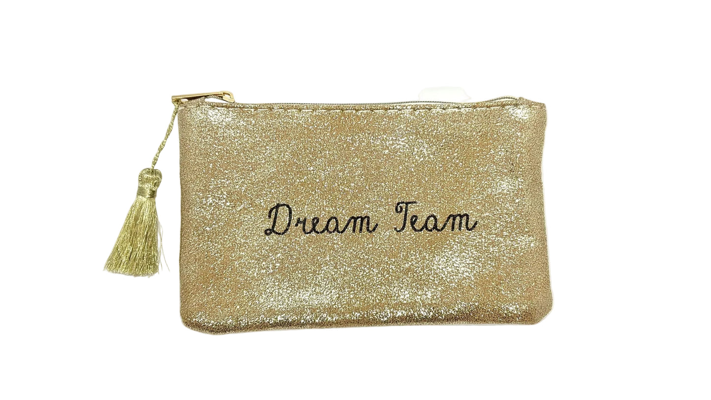 Pochettes à paillettes Doré "Dream Team"