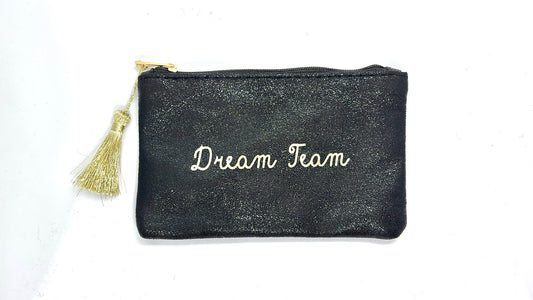Pochettes à paillettes Noir "Dream Team"